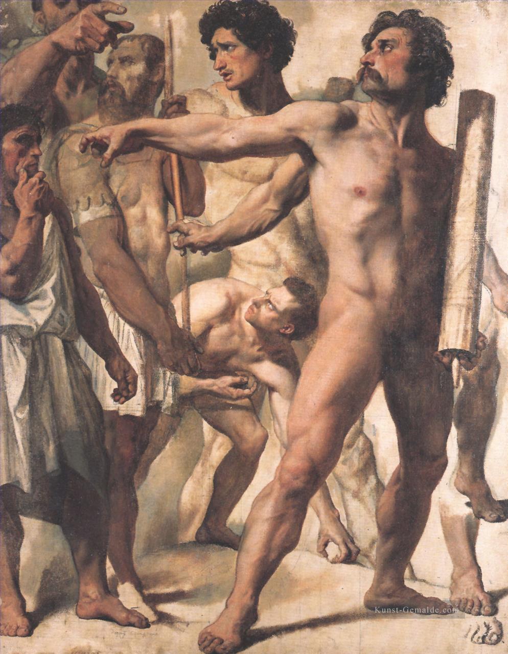 Studie für das Martyrium von St Symphorien Nacktheit Jean Auguste Dominique Ingres Ölgemälde